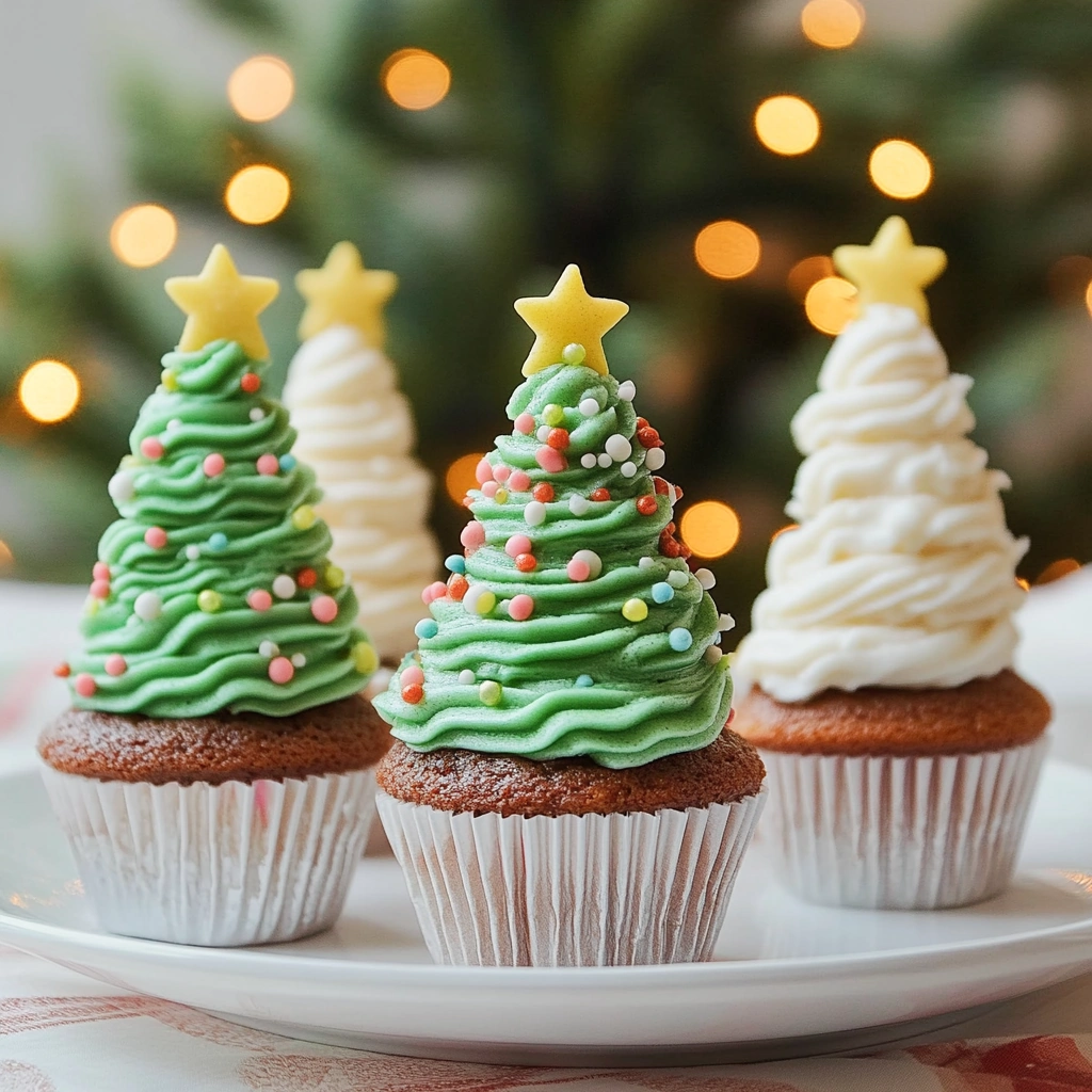 Easy Festive Christmas Tree Cupcakes – Holiday Delight recipe