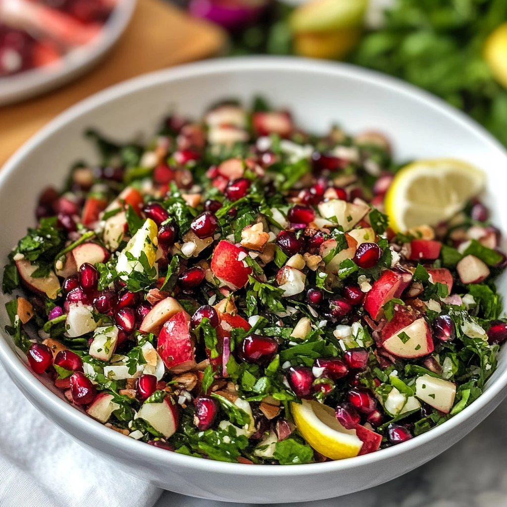 Festive Vegan Christmas Salad with Pomegranate Delight recipe